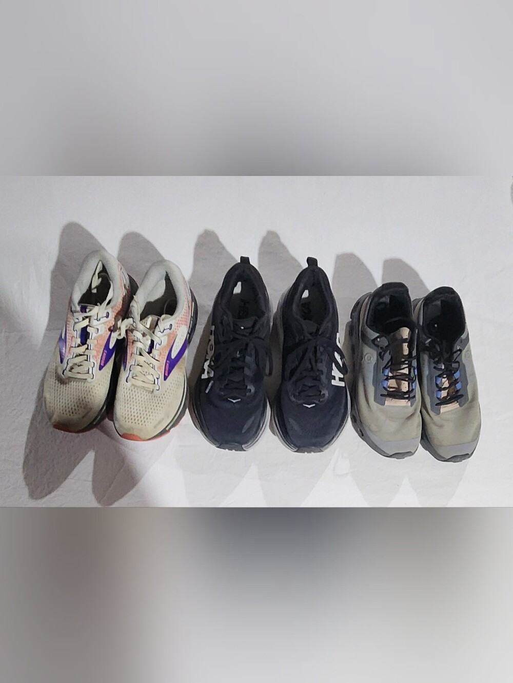 Size 8.5 Sneakers(3) Bundle: Hoka, Brooks, ON